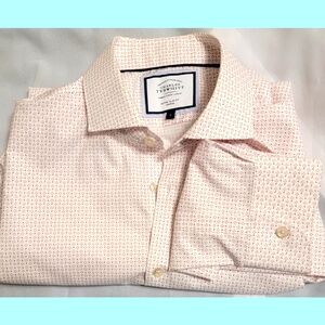 NWOT Charles Tyrwhitt Extra Slim Fit Non-Iron Floral Geometric Shirt